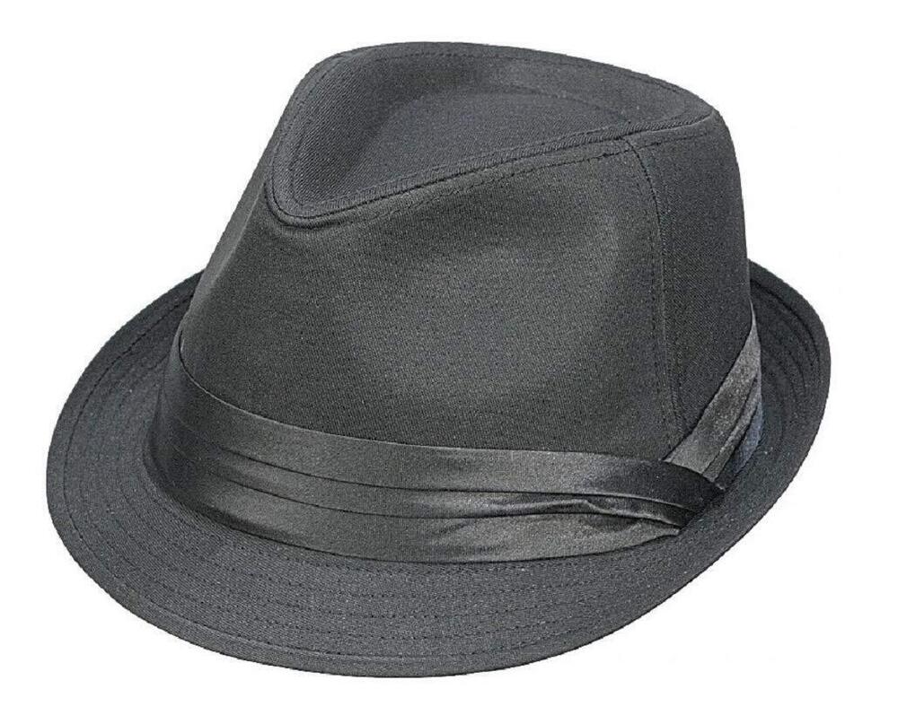 7461 Kenny K 's Wedding Dress Formal Fedora Hat, Large, Black on Black